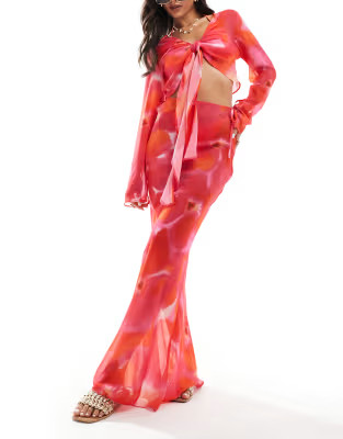 Style Cheat beach set in pink marble print | ASOS (Global)