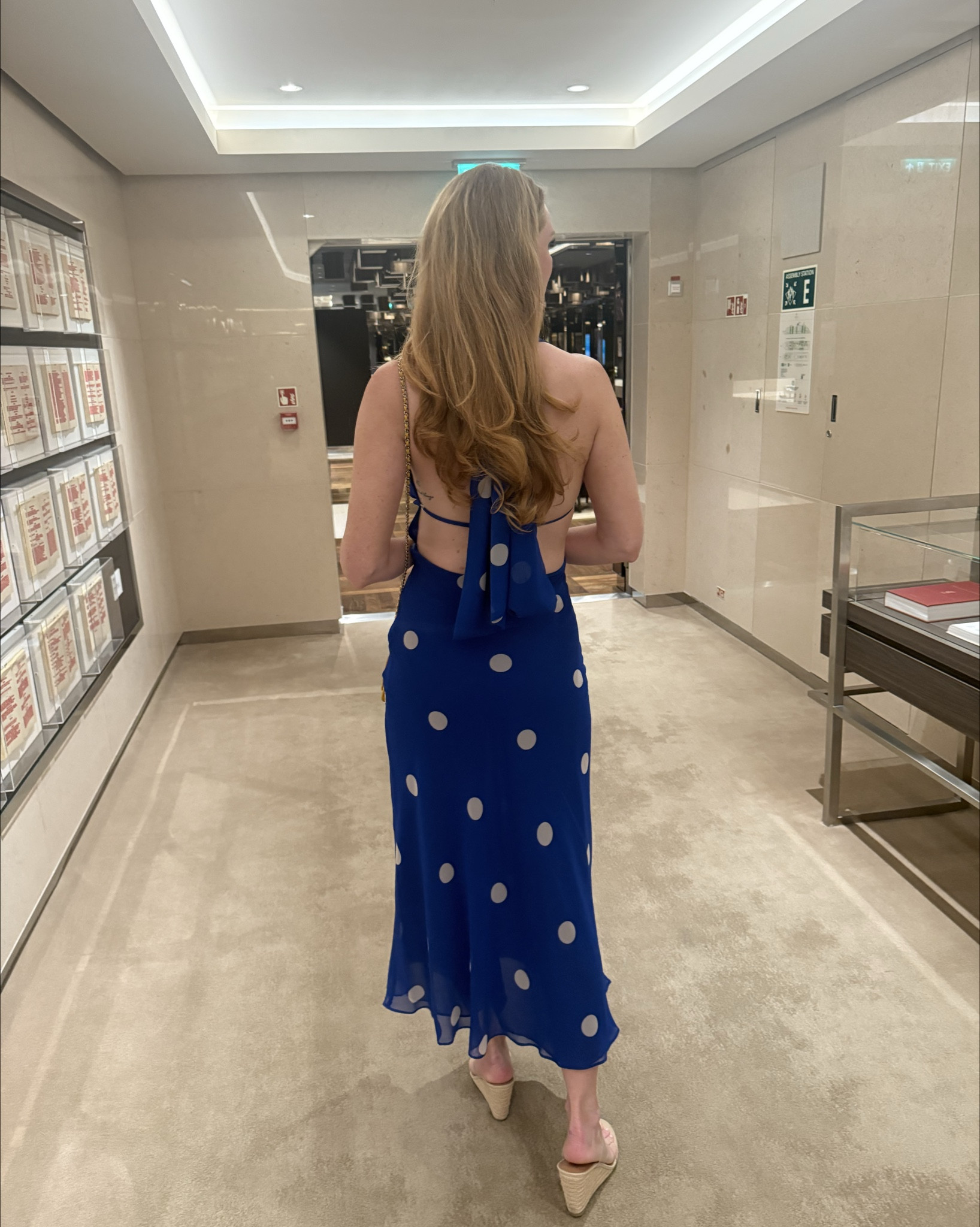 I had to wear this Zara blue and white polka dot dress after our day in the blue and white city of Sidi Bou Said! 💙🤍💙
I’m in a size small. 

#LTKTravel #LTKOver40 #LTKStyleTip
