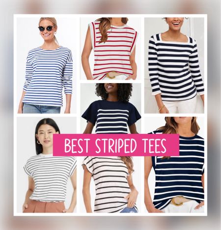 Striped t-shirt, preppy tops, nautical stripes, summer tops 

#LTKFindsUnder100 #LTKOver40 #LTKMidsize