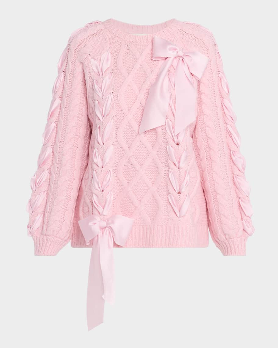 Kloss Alpaca-Blend Ribbon Pullover | Neiman Marcus