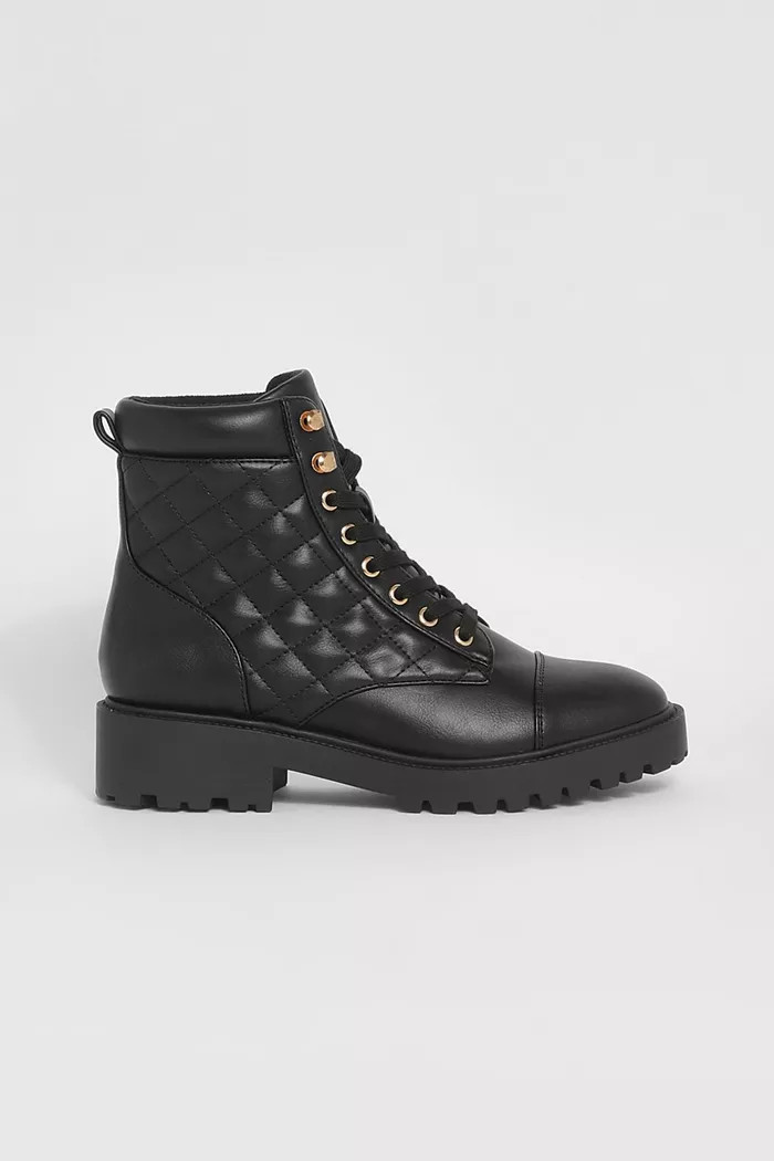 Quilted Combat Boots | boohoo (US & Canada)