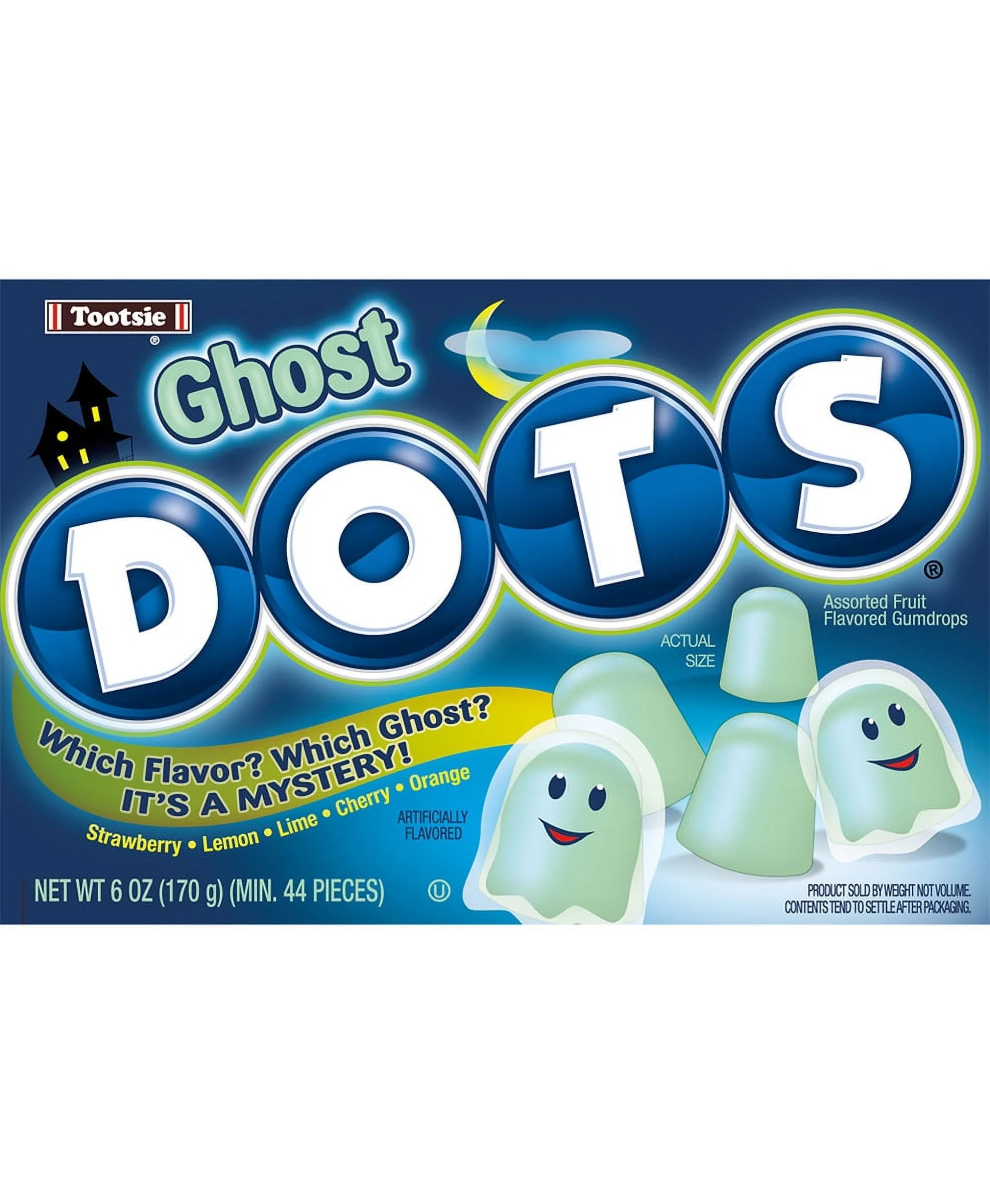 Tootsie Ghost Dots Halloween Candy, Mystery Flavored Gum Drops, 6 Ounce Theatre Box - 12 Count Ca... | Walmart (US)
