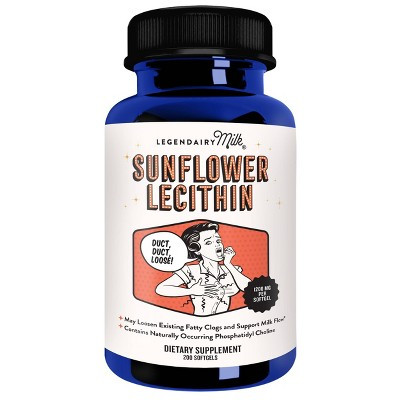 Legendairy Milk Sunflower Lecithin - 200ct: Dietary Supplements, Softgel Form, 1200mg Per Serving, Non-GMO Verified | Target