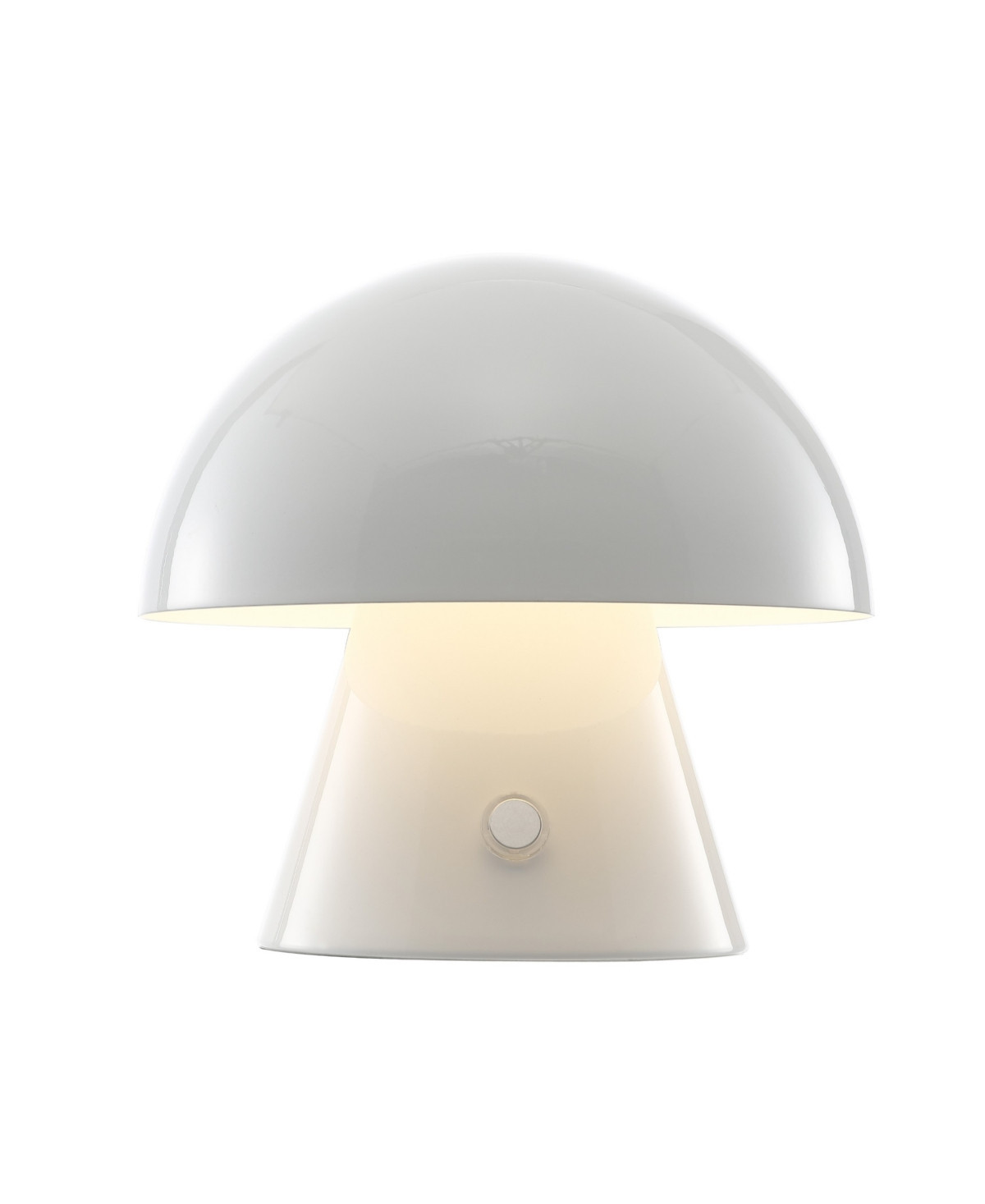 Porcini 7" Contemporary Bohemian Rechargeable, Cordless Iron Integrated Led Mushroom Table Lamp - White | Macy's