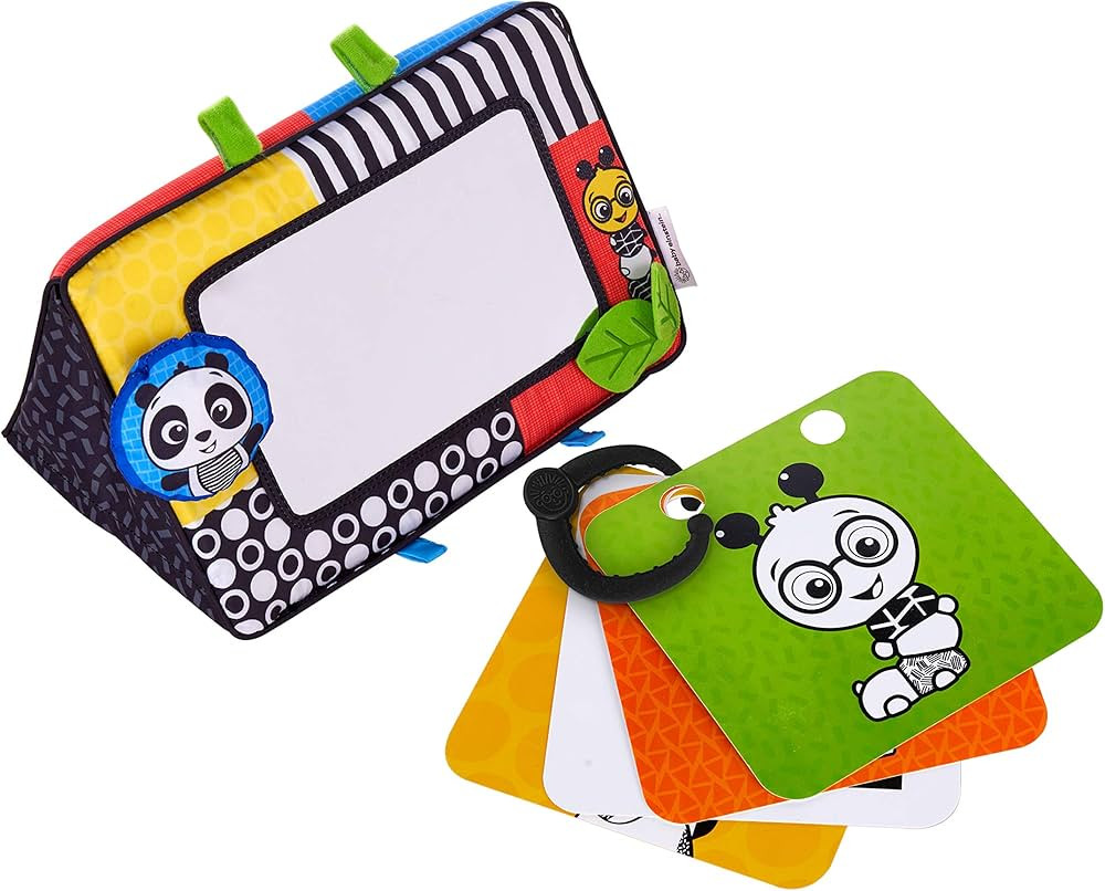 Baby Einstein Flip For Art High Contrast Floor Activity Mirror with Take Along Cards, Tummy Time ... | Amazon (US)