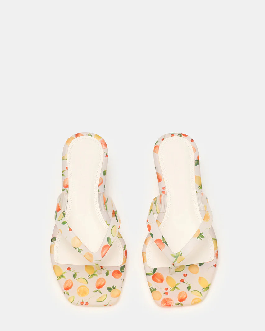 TRELLA Jelly Citrus Square-Toe Thong Women's Sandal | Steve Madden (US)