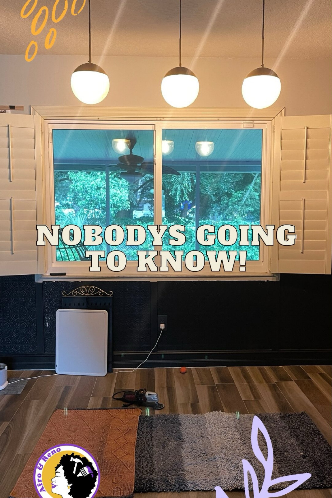 Ever abandon a project once you realize how much work it’s going to be?

That was me in July, on a whim I decided to remove the kitchen island I hated

But the previous owners didn’t add the new tile under it!

Instead it was some old 90s tile, so I didn’t want to deal with it.

I put some rugs down, moved my kitchen table over it and moved on

Until now…? 

Also shout out to Monica @house.of.esperanza for reminding me this audio exists lol