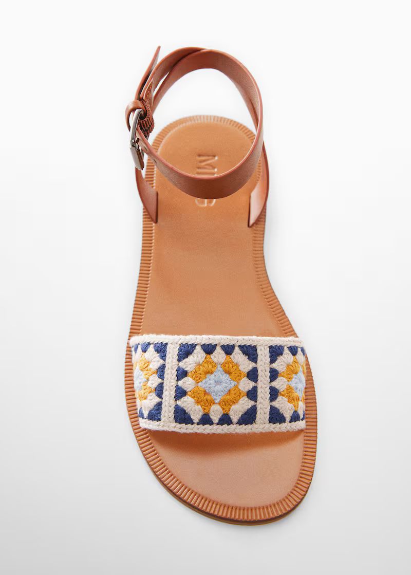 Sandals with embroidered bracelet | MANGO (US)