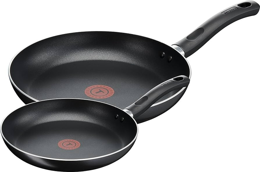 Tefal Taste Twin Frying Pan Set, 20cm & 28cm Non-Stick Aluminium Pans, Thermo-Spot Heat Indicator... | Amazon (UK)