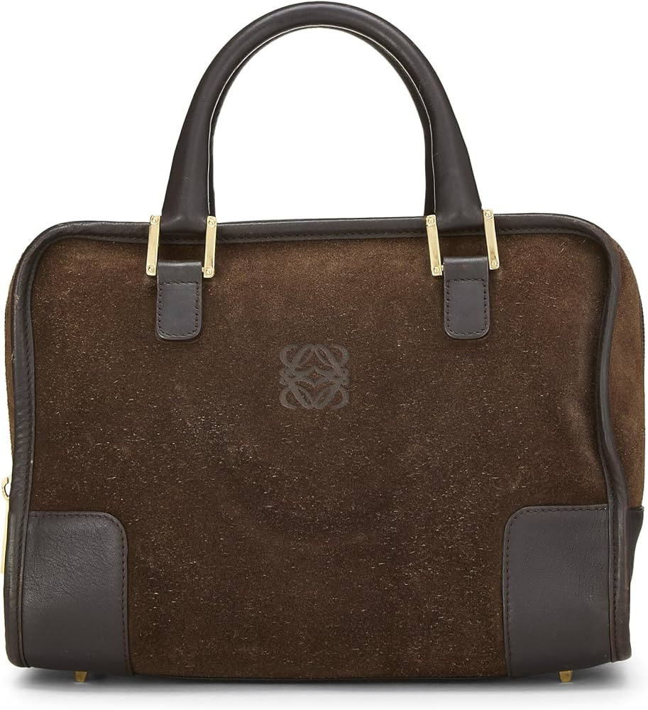Amazon.com: Loewe, Pre-Loved Brown Suede Amazona 27, Brown : Luxury Stores | Amazon (US)