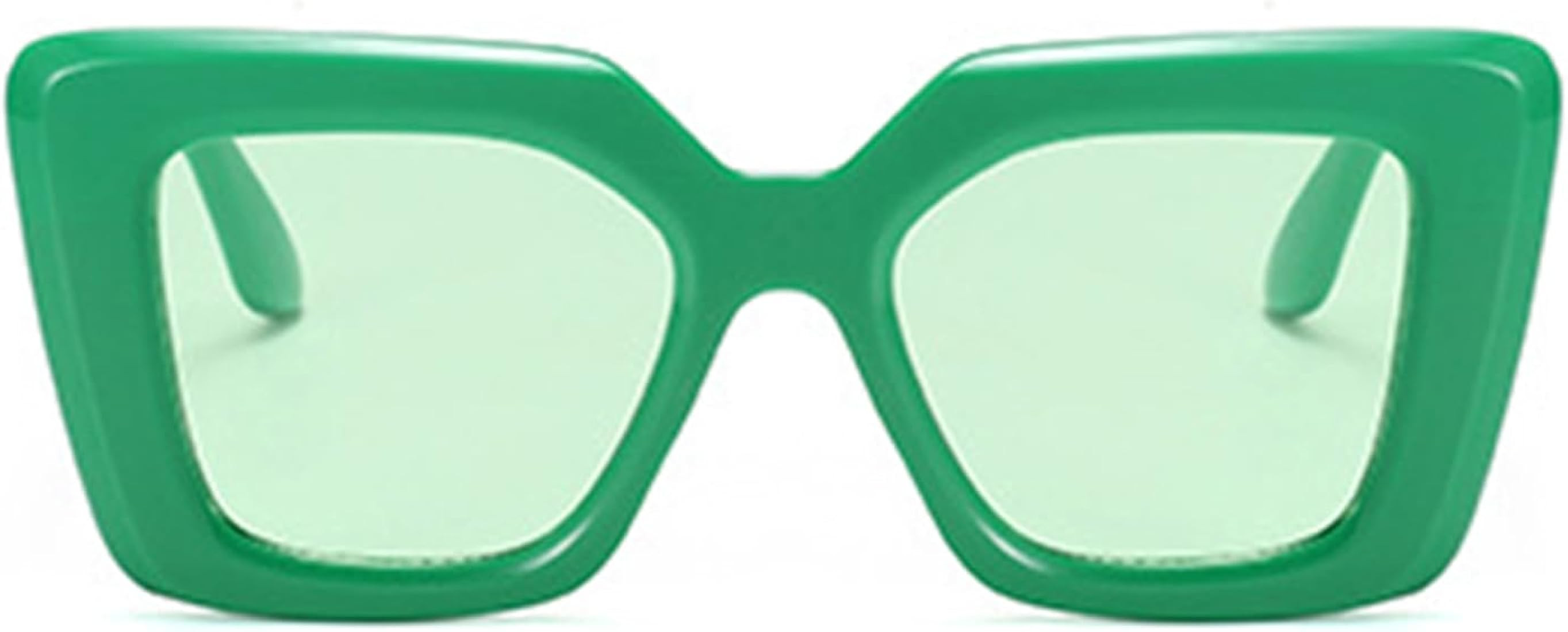 HJSTES Fashion Oversized Sunglasses Womens Trendy Cat Eye Shades Ladies Square Frame UV Protectio... | Amazon (US)