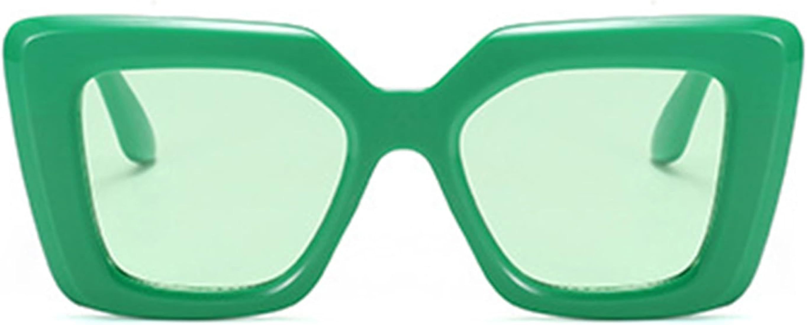 HJSTES Fashion Oversized Sunglasses Womens Trendy Cat Eye Shades Ladies Square Frame UV Protectio... | Amazon (US)