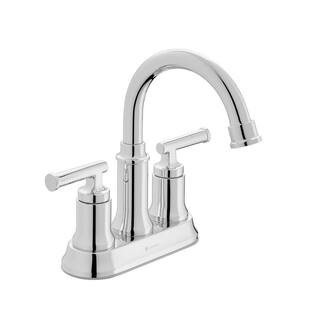 Glacier Bay Oswell 4 in. Centerset Double Handle High-Arc Bathroom Faucet in Chrome HD67083W-6001 | The Home Depot