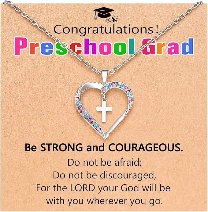 UPROMI Cross Necklace for Girls Back to School Gifts for Girls Baptism First Communion Confirmati... | Amazon (US)