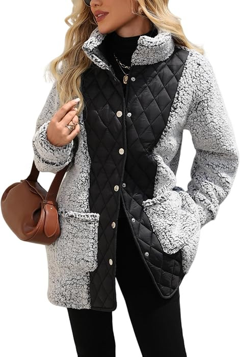 Fuzzy Winter Coats for Women Long Fleece Jacket Cozy Warm Fluffy Outerwear for Women | Amazon (US)