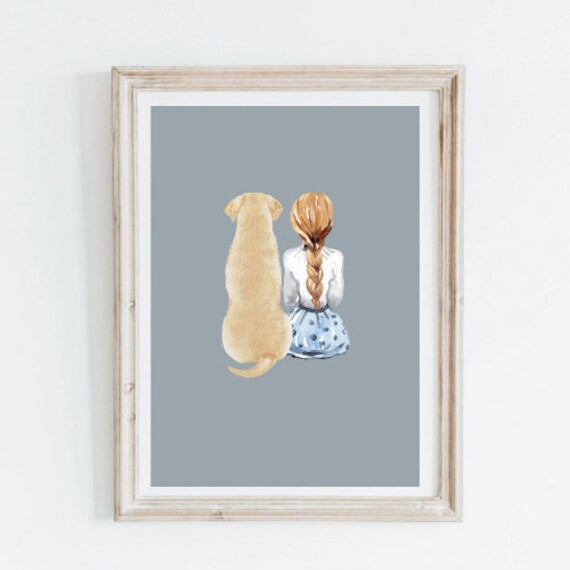Yellow Lab Digital Download. Baby Girl Nursery Decor Dog - Etsy | Etsy (US)