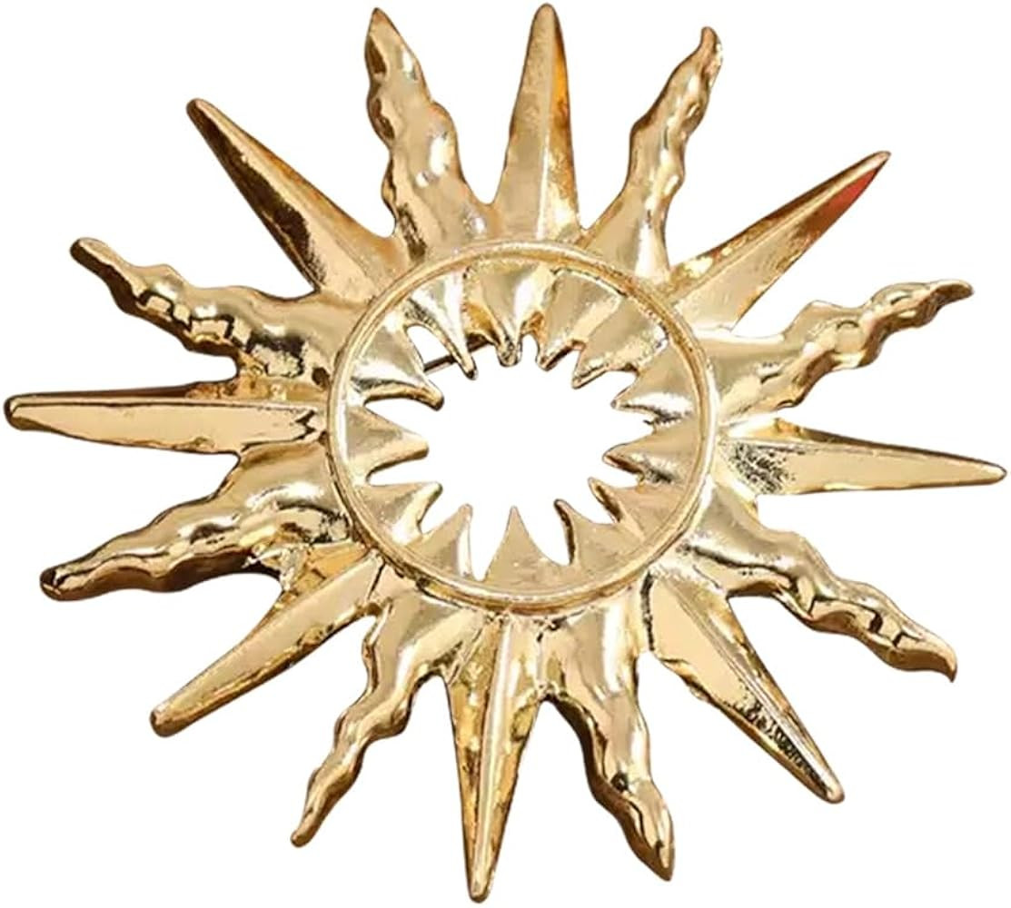 Minimalist Metal Brooch for Women, Unique Irregular Shape Pin Jewelry, Sun, Snail, Starfish & Abs... | Amazon (US)