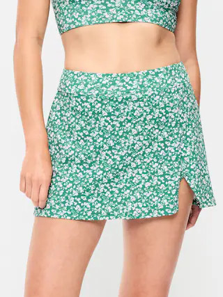 High-Waisted Textured Swim Skirt | Old Navy (US)