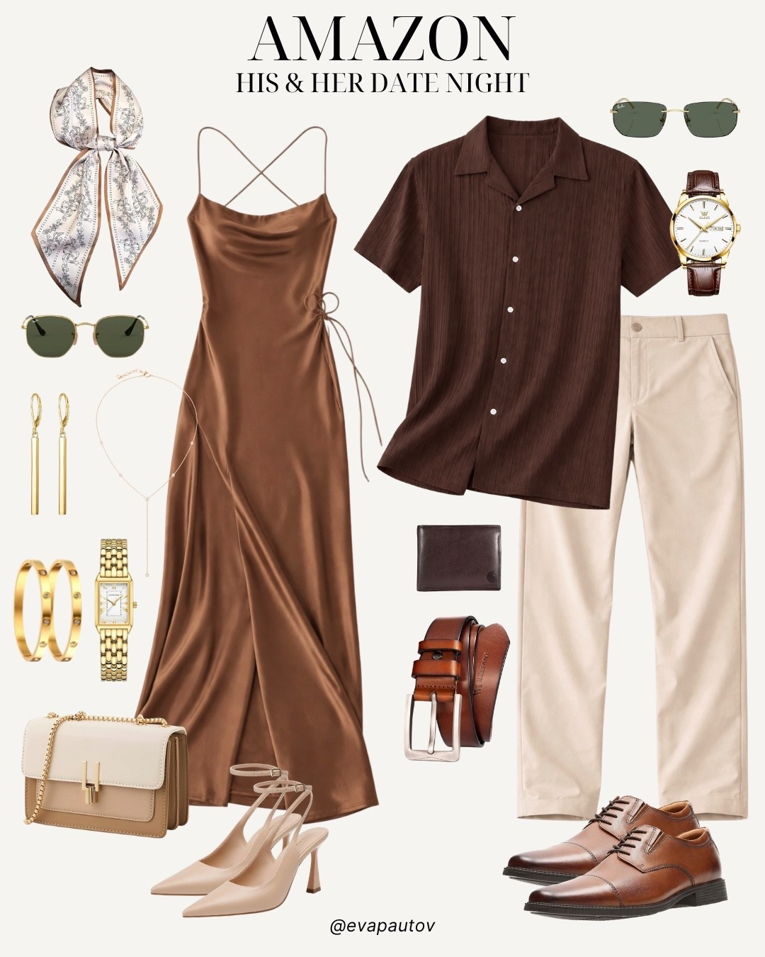 The most perfect his & her neutral date night outfit ✨ paired with gold accents!

#amazon #amazonfinds #amazonfashion amazon fashion, date night, neutral outfit, couple style, gold accessories, brown outfit, matching outfits, neutral style, outfit inspo, date outfit

#LTKMens #LTKSaleAlert #LTKootd