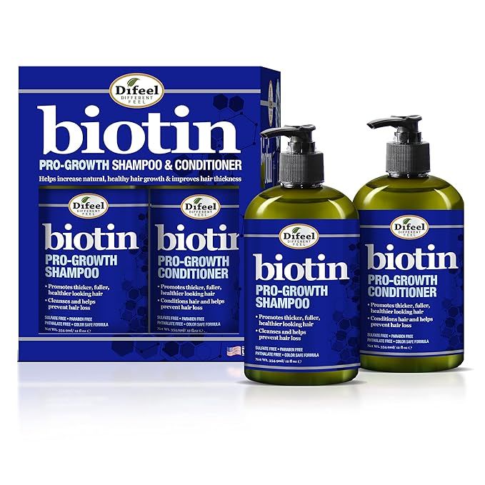 Difeel Pro-Growth Biotin Shampoo & Conditioner 2-PC Gift Set - Shampoo and Conditioner for Thinni... | Amazon (US)