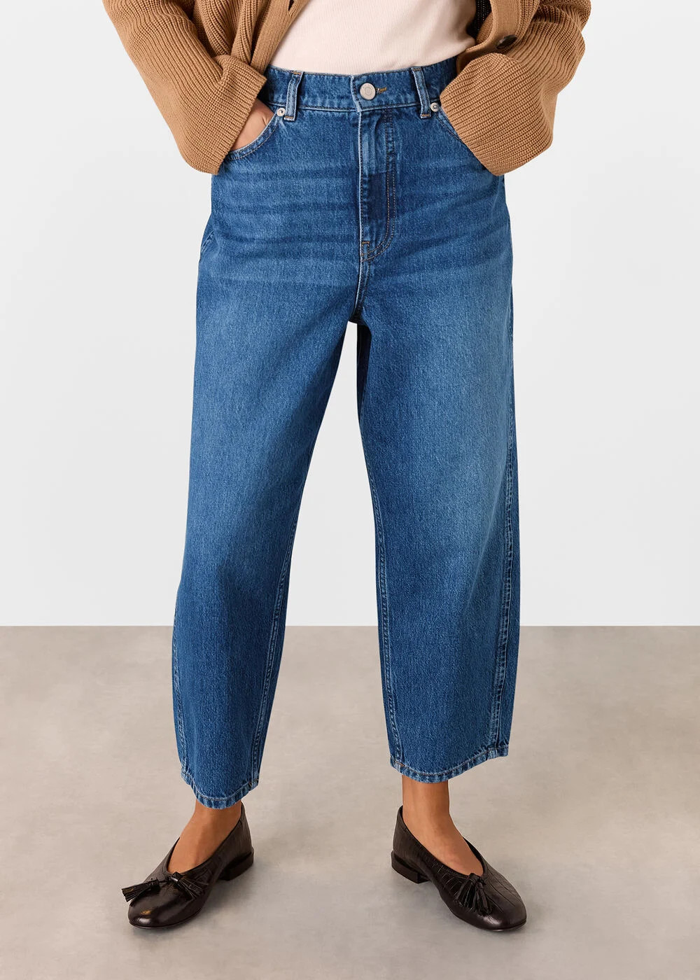 Denim Authentic Barrel Leg Jean | WHISTLES | Whistles UK | | Whistles