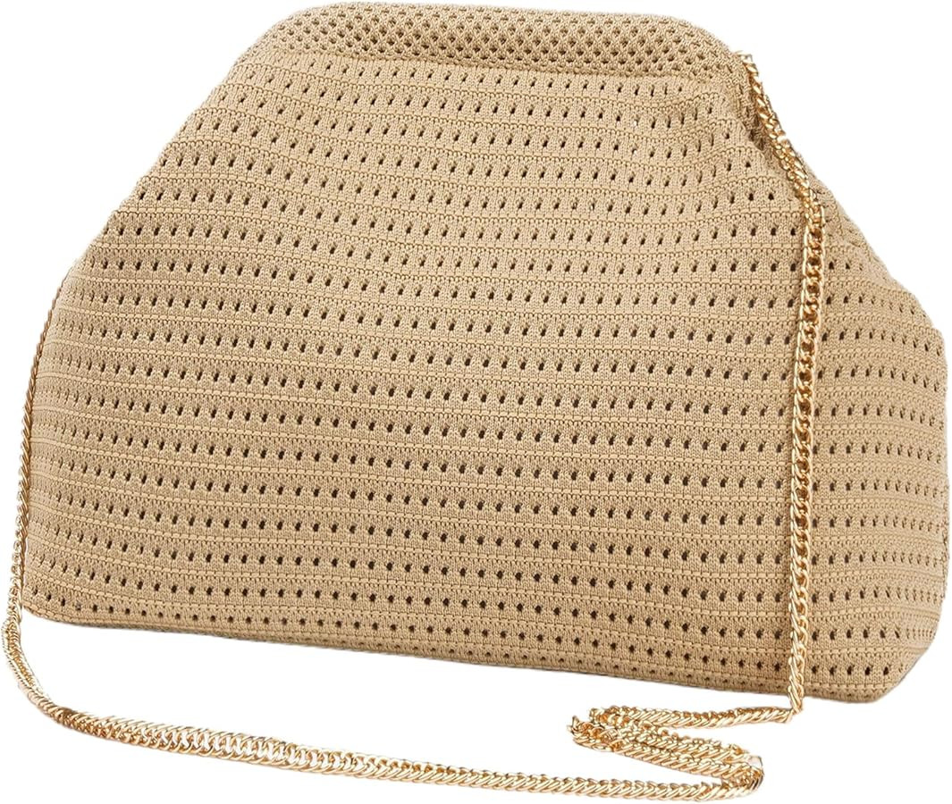 DIHKLCIO Summer Beach Woven Clutch Purses for Women 2025 Cloud Dumpling Pouch Purse Crossbody Bag... | Amazon (US)