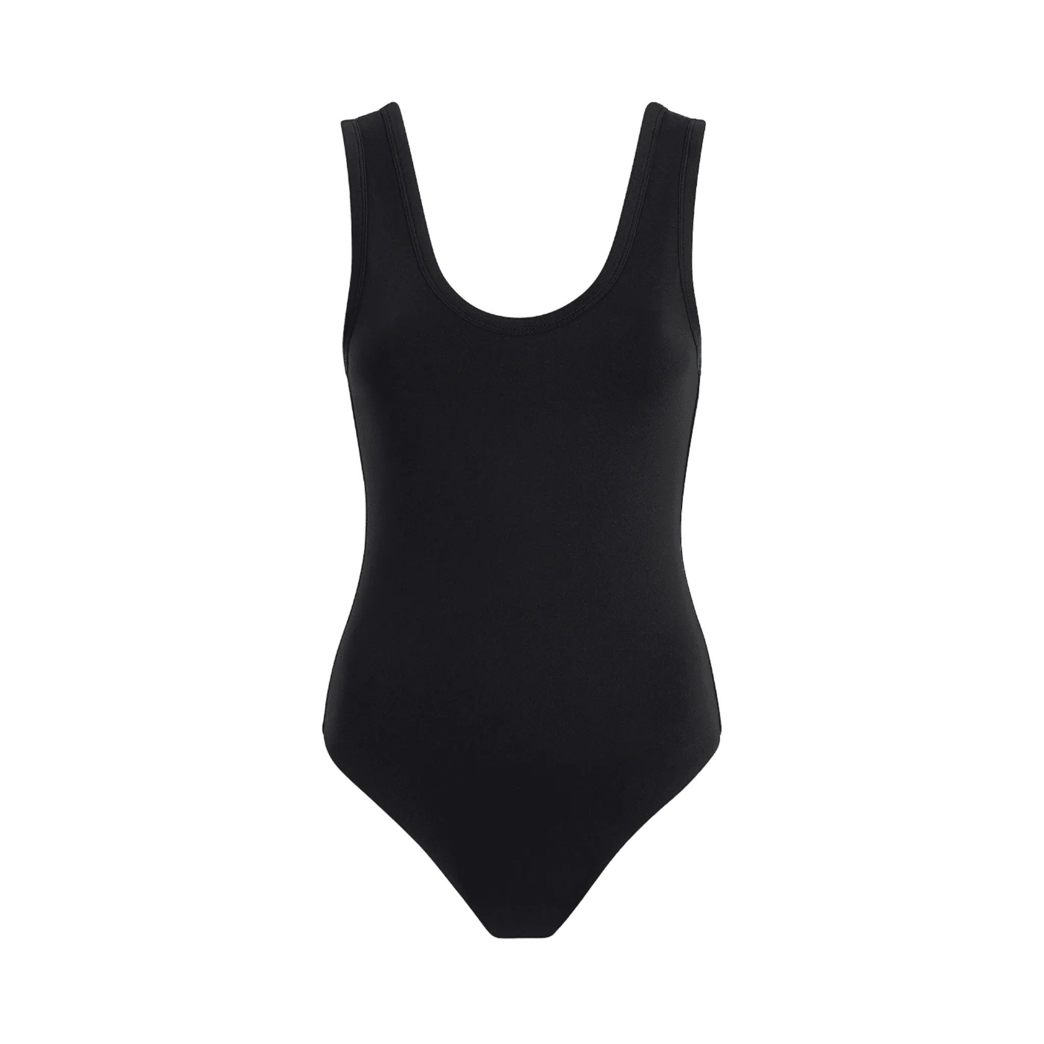 Women's Seamless Scoop Tank Bodysuit | Black - nuuds | nuuds