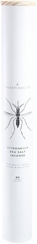 Skeem Sea Salt Citronella Jumbo Incense - Tube of 30 Incense Sticks, 90 Hr Burn Time - Slow Burni... | Amazon (US)