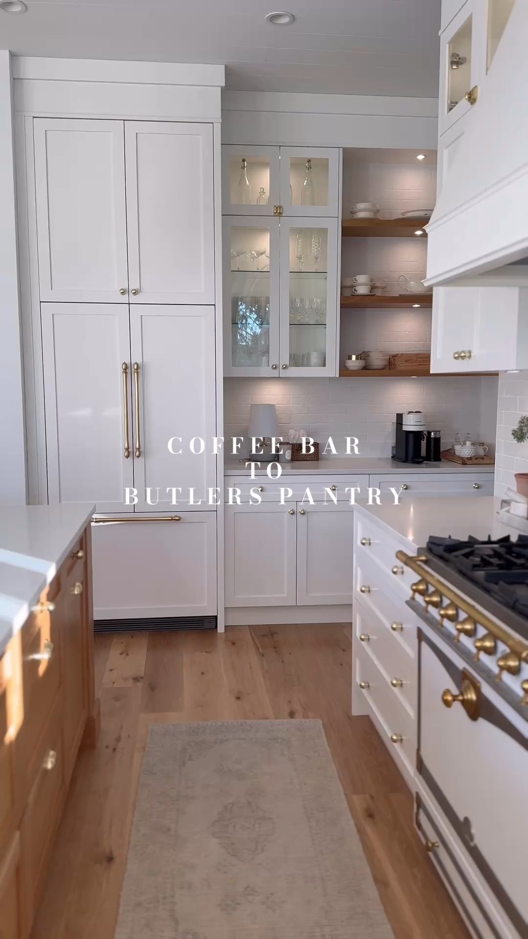 Coffee Bar turned Butler’s Pantry—where warm white oak meets creamy cabinetry. From AM coffee to PM cocktails, this quiet workhorse creates a seamless transition from kitchen to dining. It beautifully stores all your barware, serving essentials, dry goods, and small appliances—and doubles as the perfect buffet setup on the way to the dining room.

#LTKhome #LTKsale