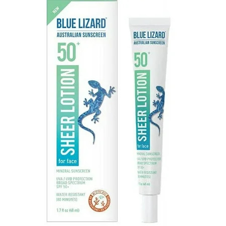 BLUE LIZARD Sheer Lotion for Face SPF 50+ 1.7oz | Walmart (US)
