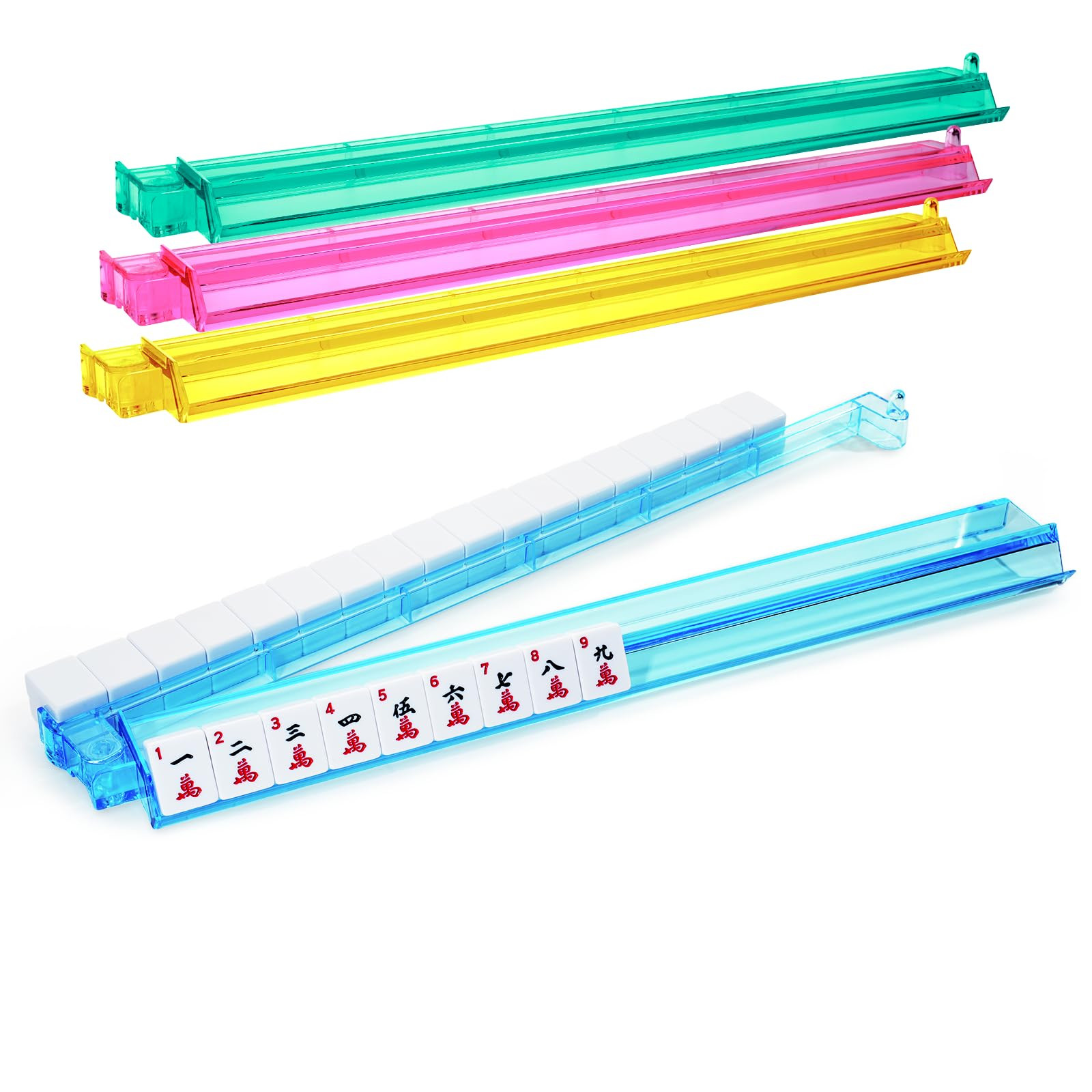 Mah Jongg All-in-One Tile Rack & Pusher, Acrylic Mahjong Rack and Pusher Combo, Modern American M... | Amazon (US)