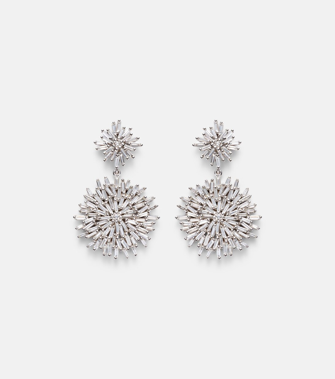 Fireworks 18kt white gold drop earrings with diamonds | Mytheresa (US/CA)