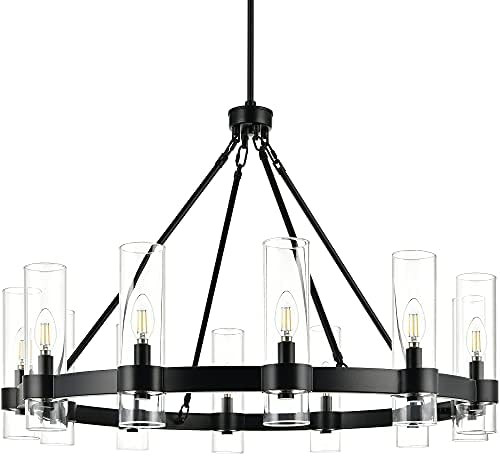 Linea di Liara Teramo Large Modern Farmhouse Chandelier Light Fixture Dining Room Lighting Fixtur... | Amazon (US)