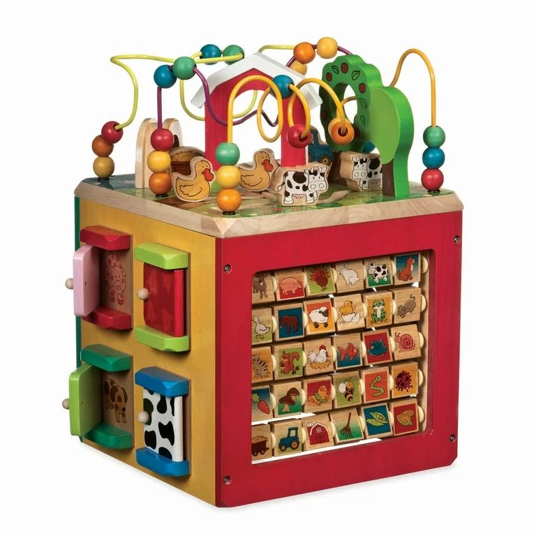 Battat - Activity Cube YPF5&nbsp;With Farm Theme - Educational Wooden Toys For Toddlers And Kids ... | Walmart (US)