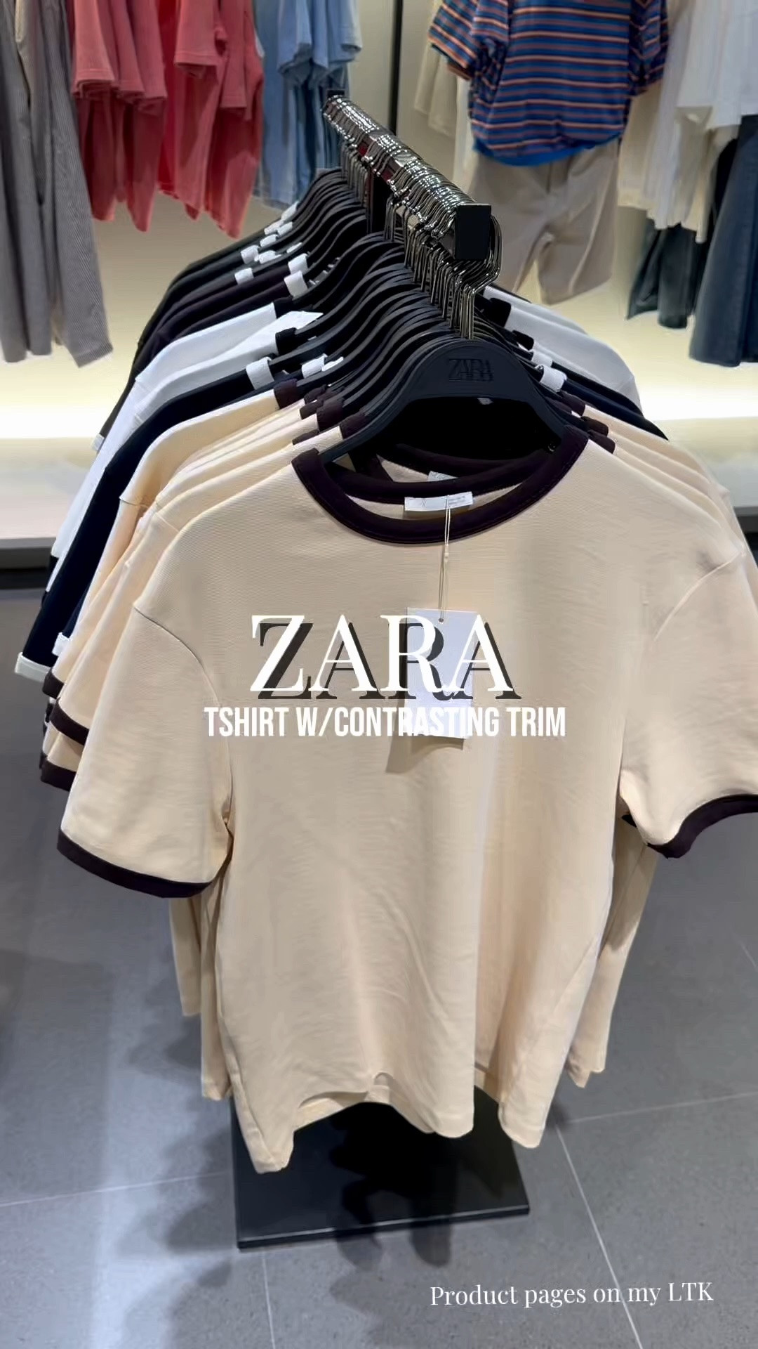 Zara contrasting trim tshirt - fit true to size

#LTKootd #LTKMens