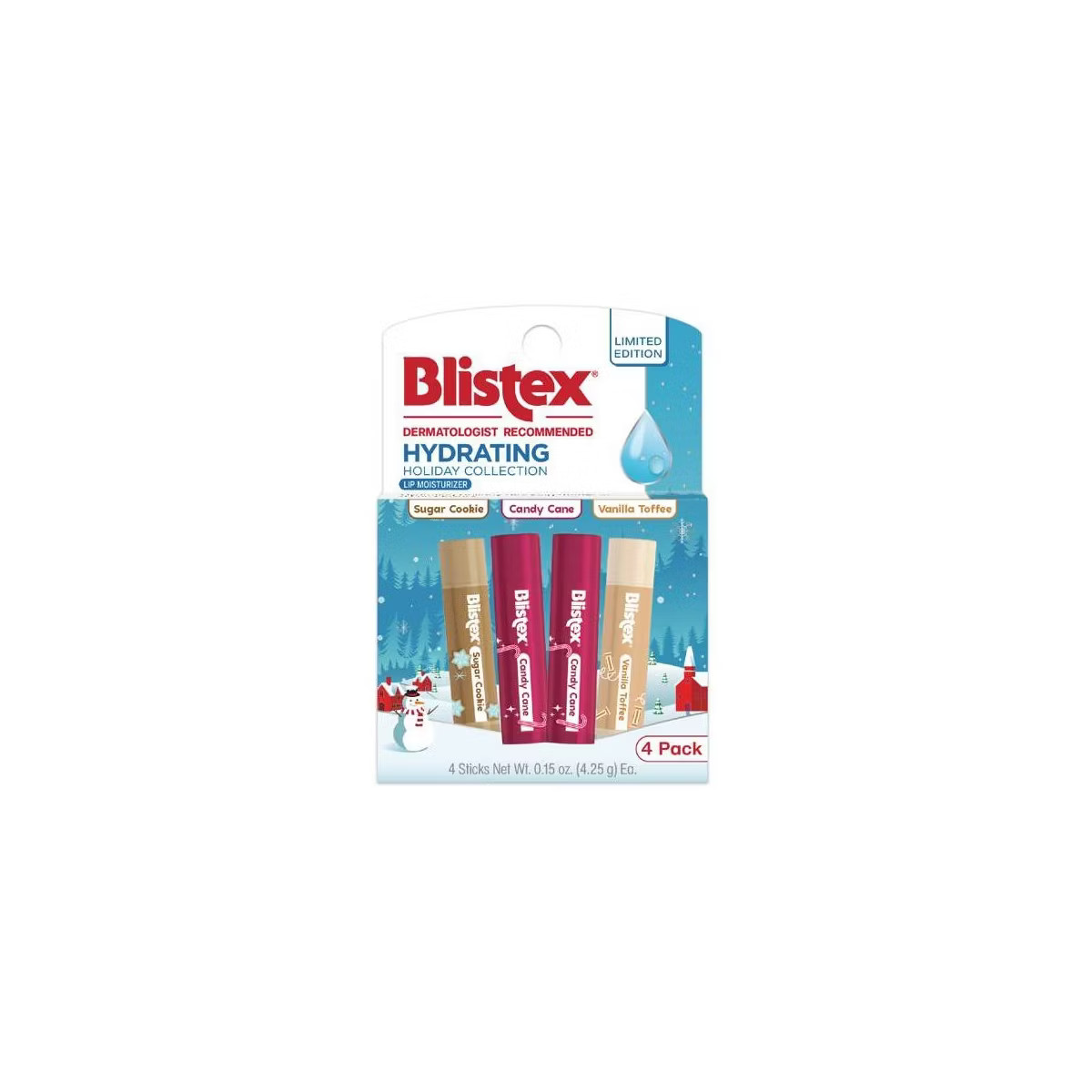 Blistex Hydrating Lip Balm - Holiday Flavors - 0.15oz/4pk | Target