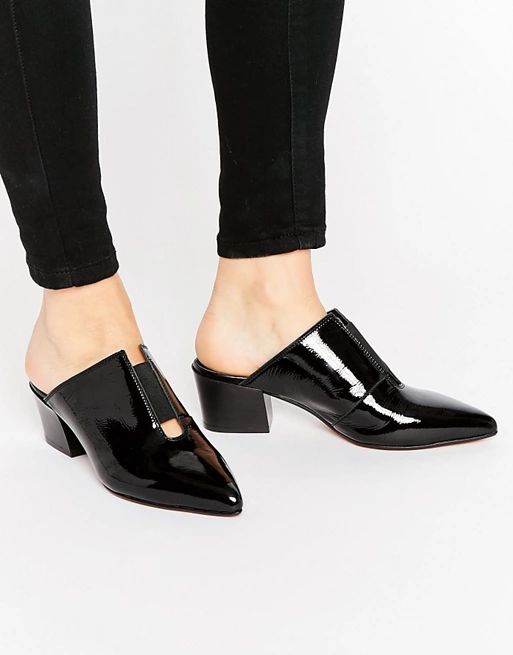 ASOS SWEETNESS Leather Pointed Mules | ASOS US