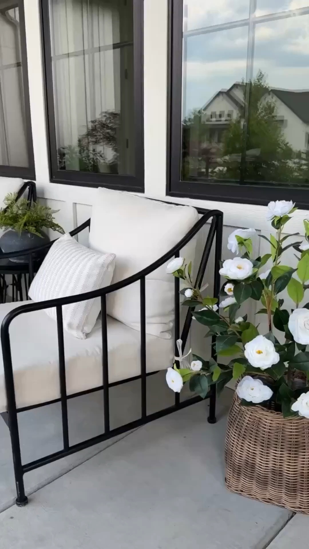 I got this beautiful 3 piece patio set from Walmart last summer and I'm still obsessed! They're very comfortable and only $247!! These lumbars and camellia faux plants are Walmart too. All so good!!

#LTKHome