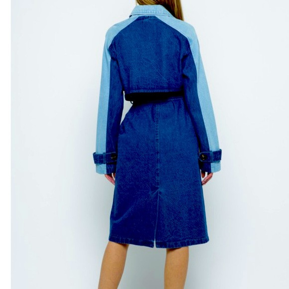 Denim trench coat jacket | Poshmark