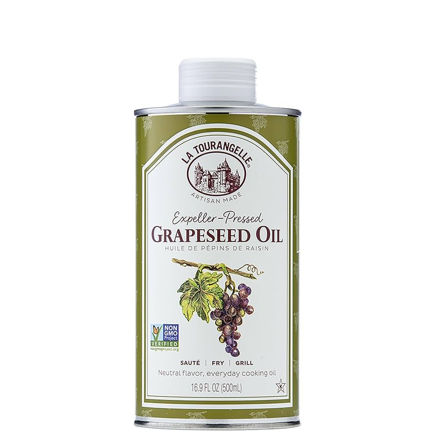 La Tourangelle, Expeller-Pressed Grapeseed Oil, High Heat Neutral Cooking Oil, Cast Iron Seasonin... | Amazon (US)
