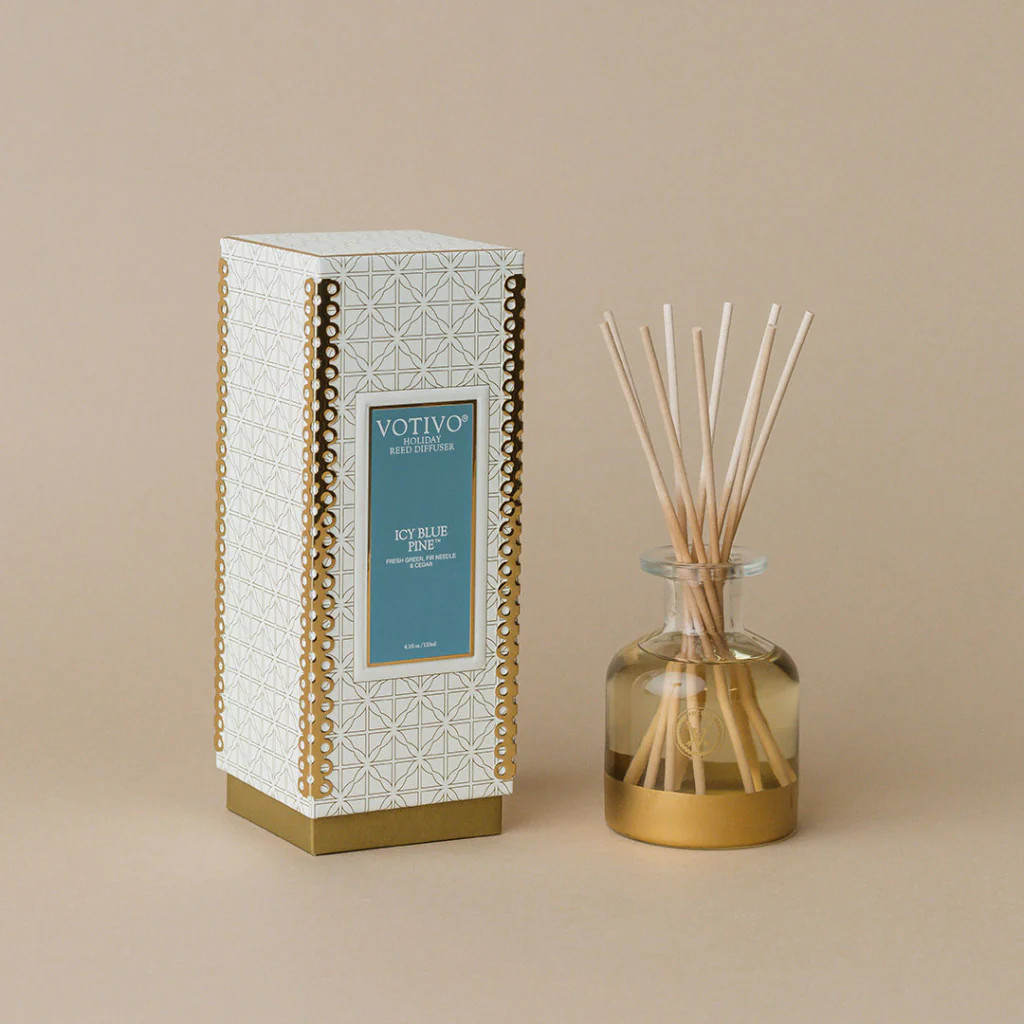 Holiday Reed Diffuser-Icy Blue Pine | Votivo
