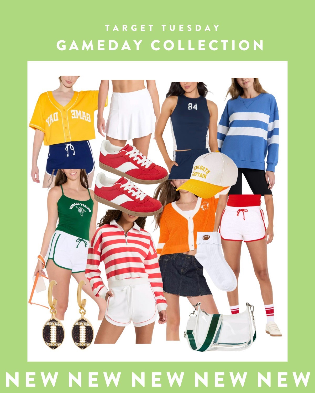Target’s new gameday collection just dropped, and it’s so good. I’m obsessed with these cute finds—tops, tanks, shorts, socks, sneaks, and darling football earrings. All the fab colors so you can cheer on your fave team in style. Game day perfection, right here. All under $40!

#LTKStyleTip #LTKSeasonal #LTKFindsUnder50