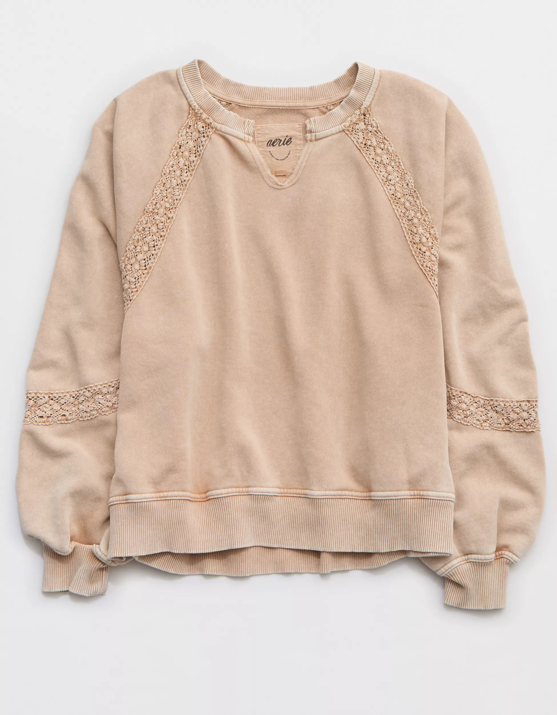 Aerie Hey Crochet Sweatshirt | Aerie
