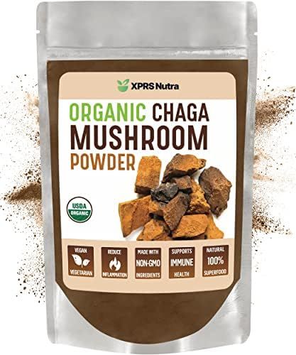 XPRS Nutra Organic Chaga Mushroom Powder - Premium USDA Organic Chaga Mushrooms Powder - Chaga Powde | Amazon (US)