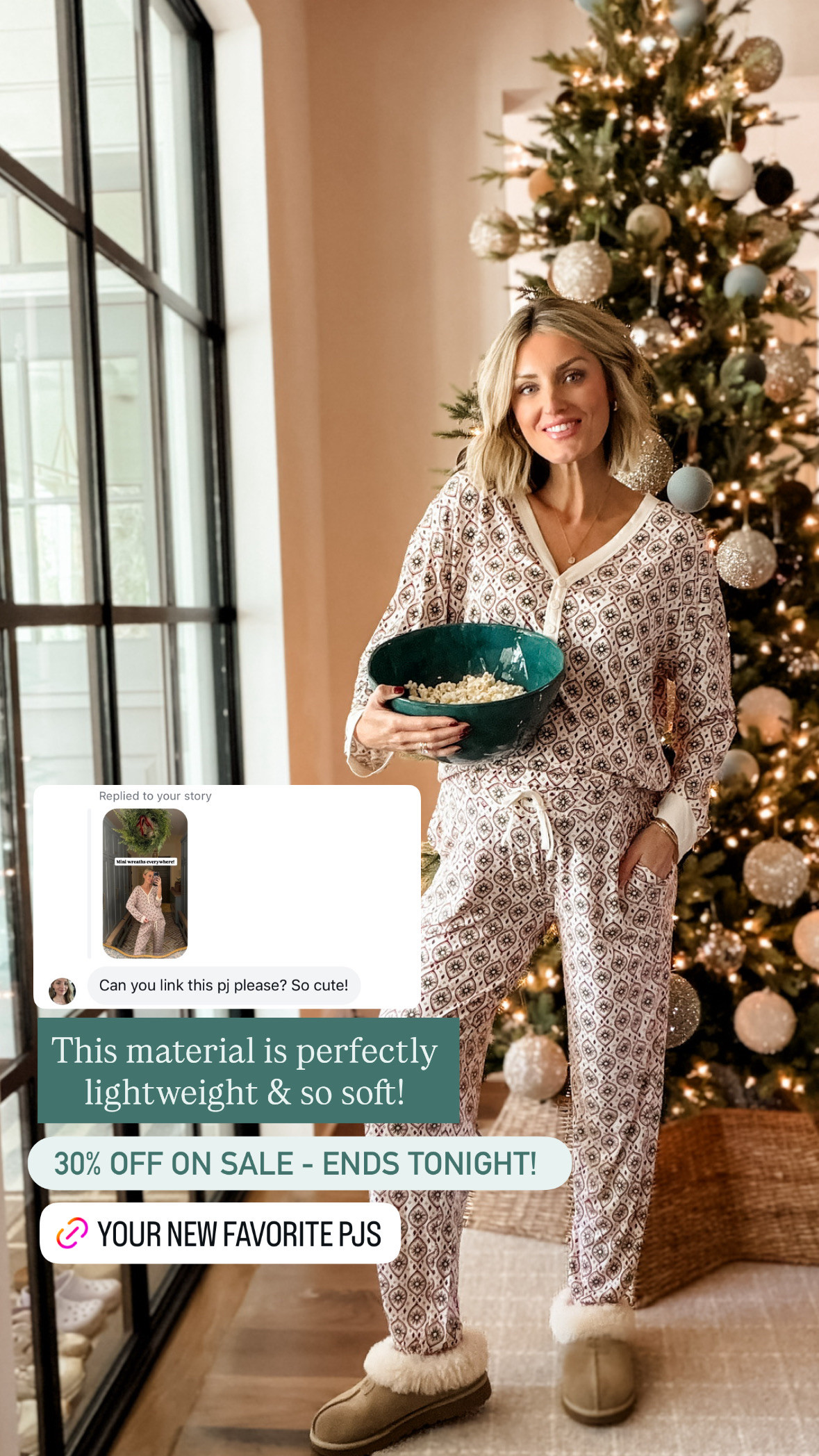 Soma pajamas you’ll want to live in! The material is incredibly soft and cozy, and they are currently 30% off! They would make a great gift for anyone in your list. The sale ends tonight, so grab them while you can! 
 
Loverly Grey, Cyber Week, Soma, pajamas, holiday, gift guide, sale find

#LTKCyberWeek #LTKGiftGuide #LTKFindsUnder50