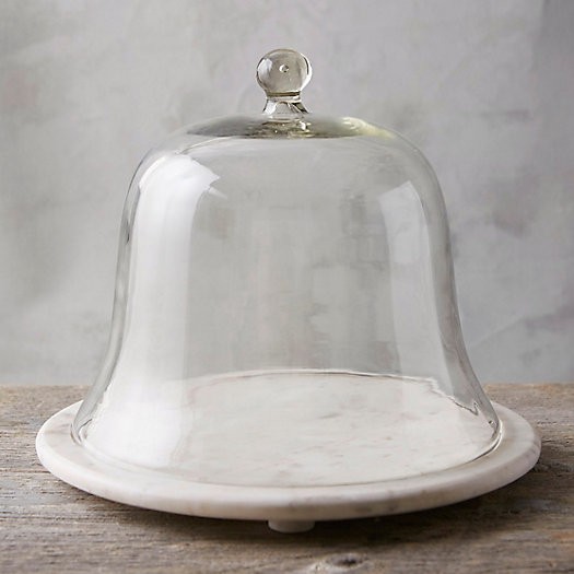Marble & Glass Serving Cloche | Terrain
