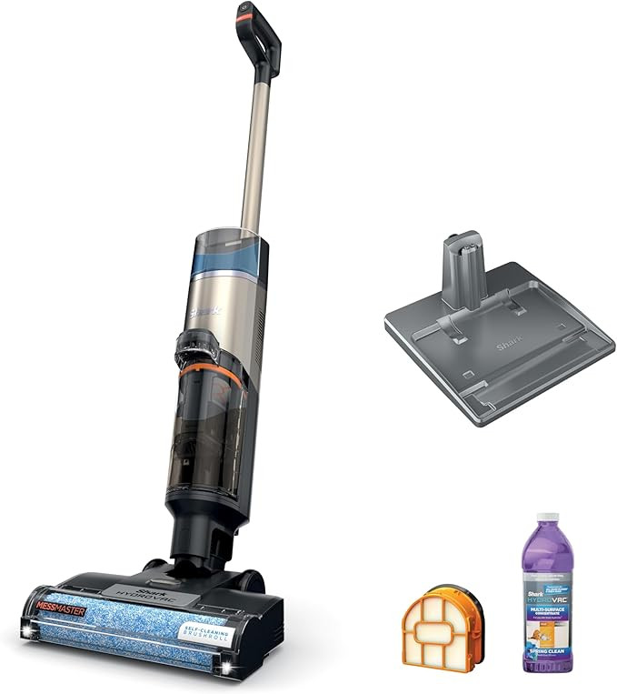 Shark HydroVac MessMaster Wet Dry Vacuum Cleaner, Cordless, 3-in-1 Vacuum Mop All in One & Self-C... | Amazon (US)