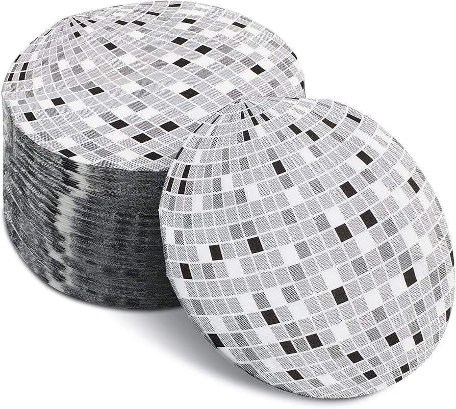 Colarr 100 Pcs Disco Ball Napkins Disposable Cocktail Party Beverage Napkin for 70s 80s 90s Birth... | Amazon (US)