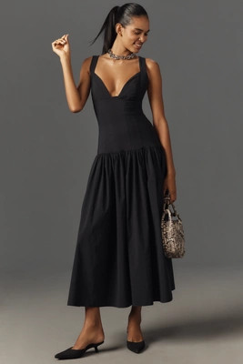 WeWoreWhat Sleeveless Linen Drop-Waist Midi Dress | Anthropologie (US)