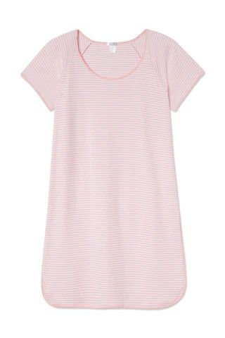 Pima Nightgown in English Rose Stripe | Lake Pajamas